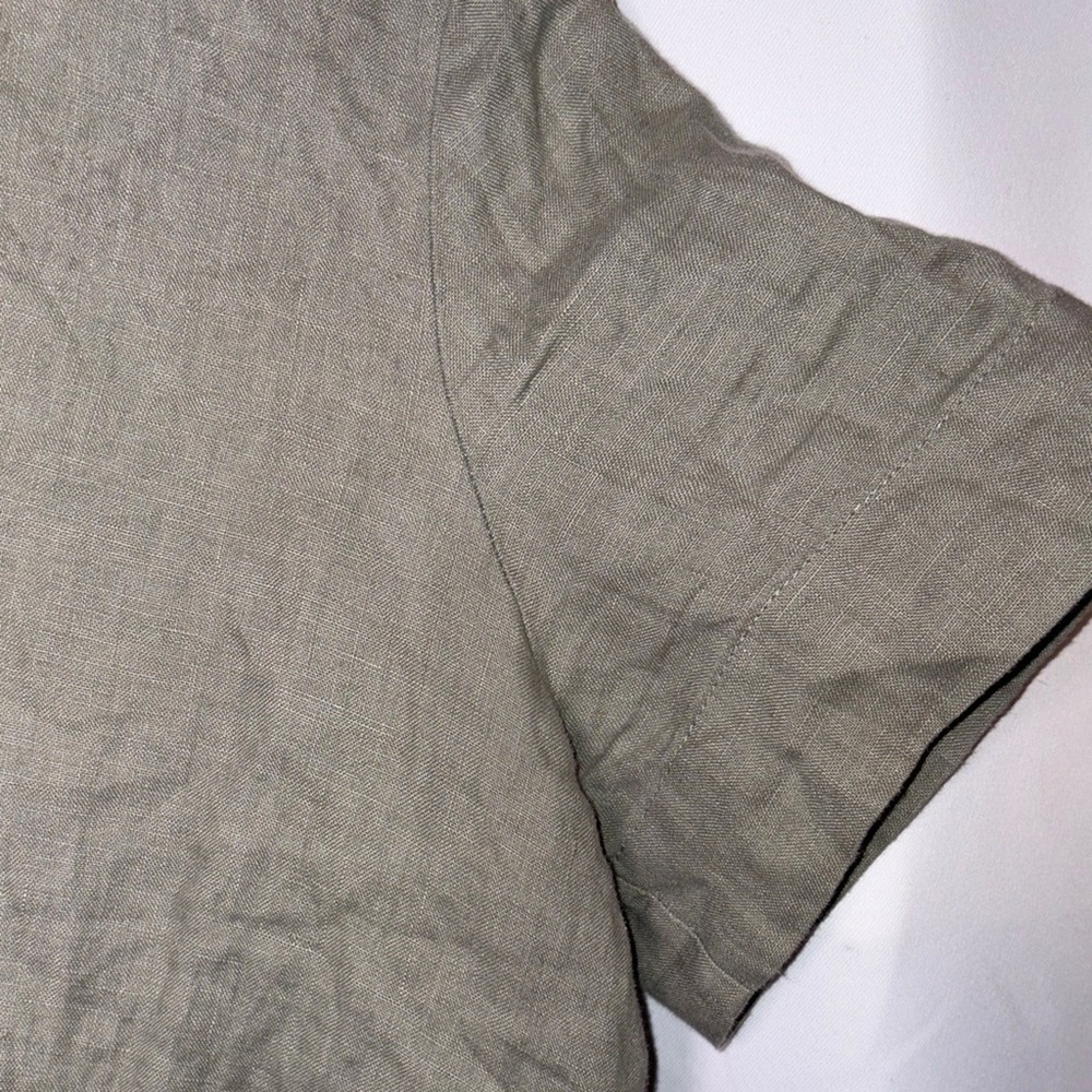 Everlane Linen Button Down Shirt Women's M Sage Green 100% European Flax - Picture 3 of 11